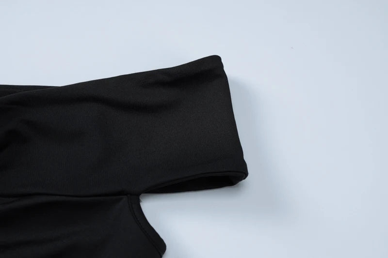 Faionable Pure Color Knot Fold over One oulder ort Crop Top T-irt Street Sle Slim Fit Polyester Summer New Arrival