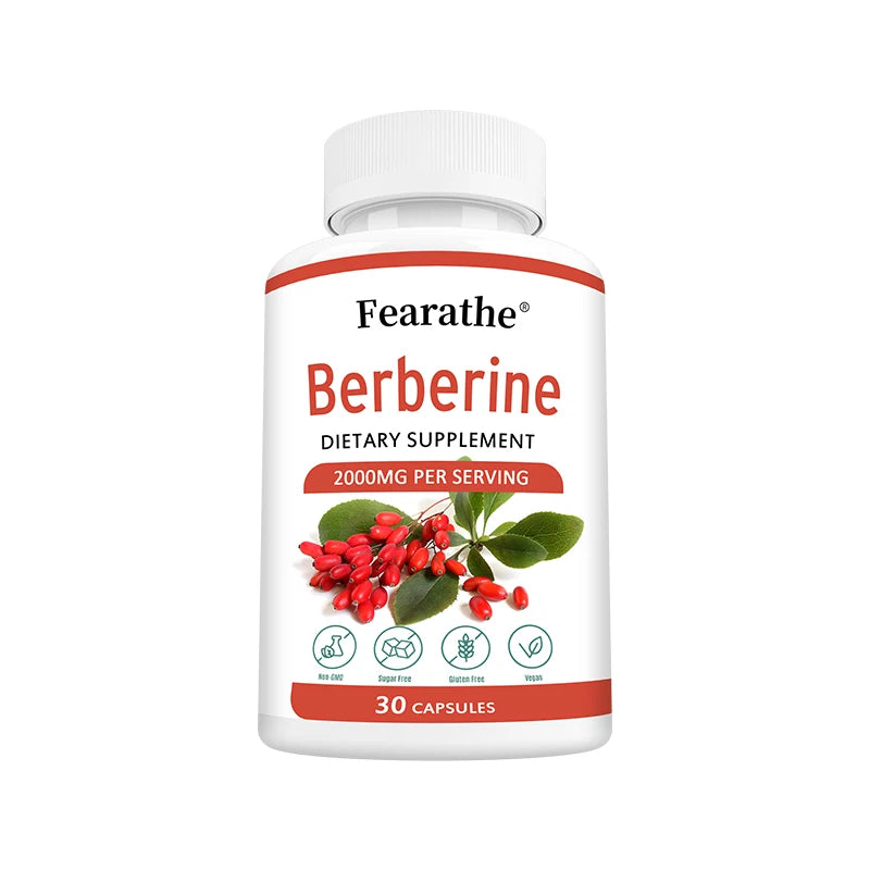Berberine Capsules 2000mg  - Cardiovascular and Digestive Health,Balance Liver Health Digestion,Non-GMO