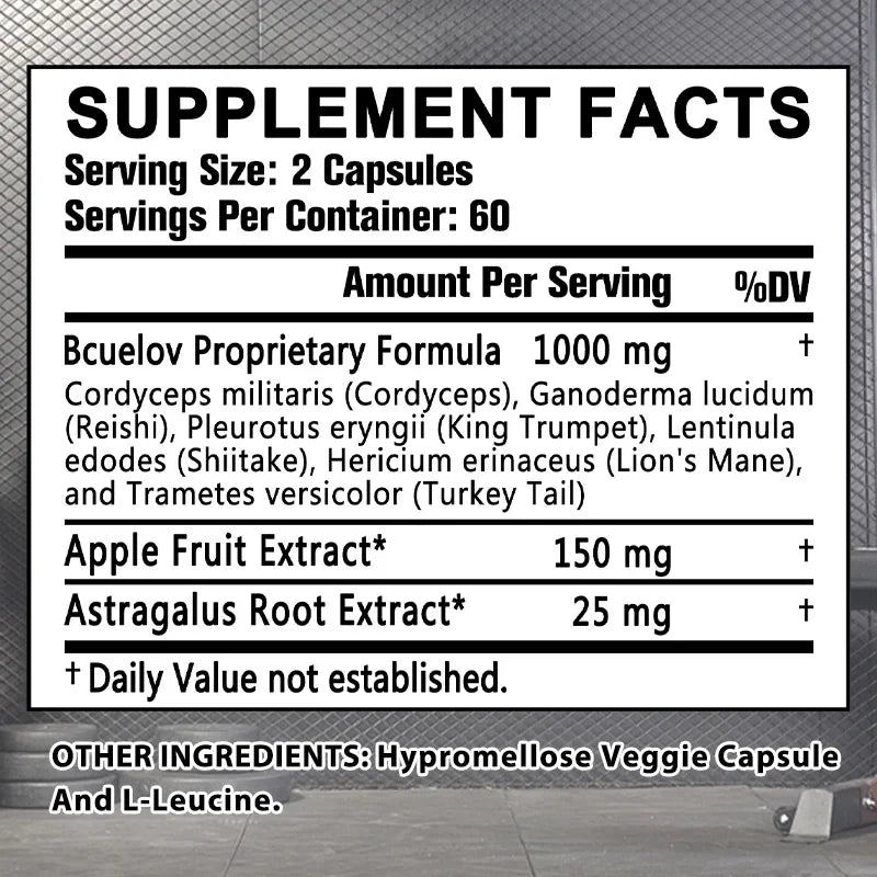 Contains Cordyceps Sinensis and Ganoderma Lucidum Extracts, Supports Immune Health, Grows Muscles, and Balances Blood Sugar