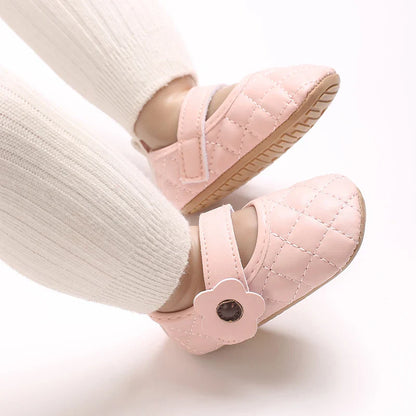 Baby Girl's Walking Shoes 3-6 Months Spring and Autumn Single Shoes Princess Shoes