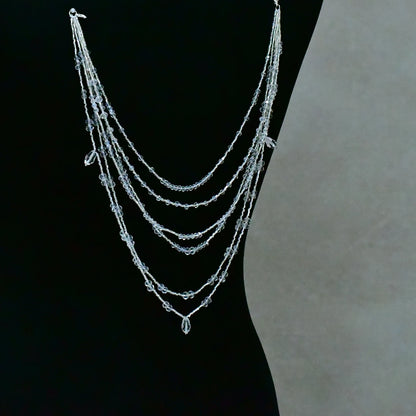 Jewelry Bride Wedding Accessories Crystal Tassel Pendant Necklace Women's Bolero Shawl Dress Shoulder Decoration SG04