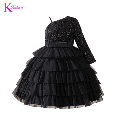 Girls' Long Princess Dress For Birthday Party Children's Fashion Show Dress Performance Evening Gown Clothing For Kids 4-12Y