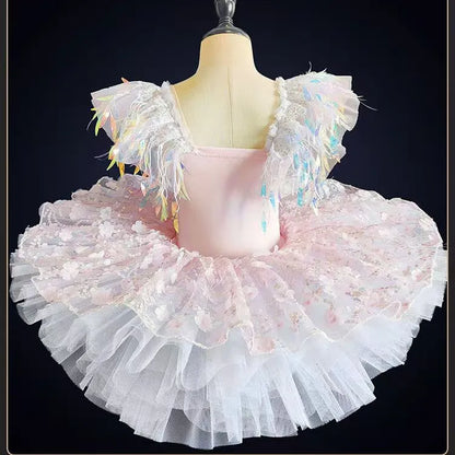 Summer Party Girls Dresses Kids Clothes Vestidos Princess Outfit Girl Dress Tutu Stage Ballet Leotards Dance Costumes Ballerine