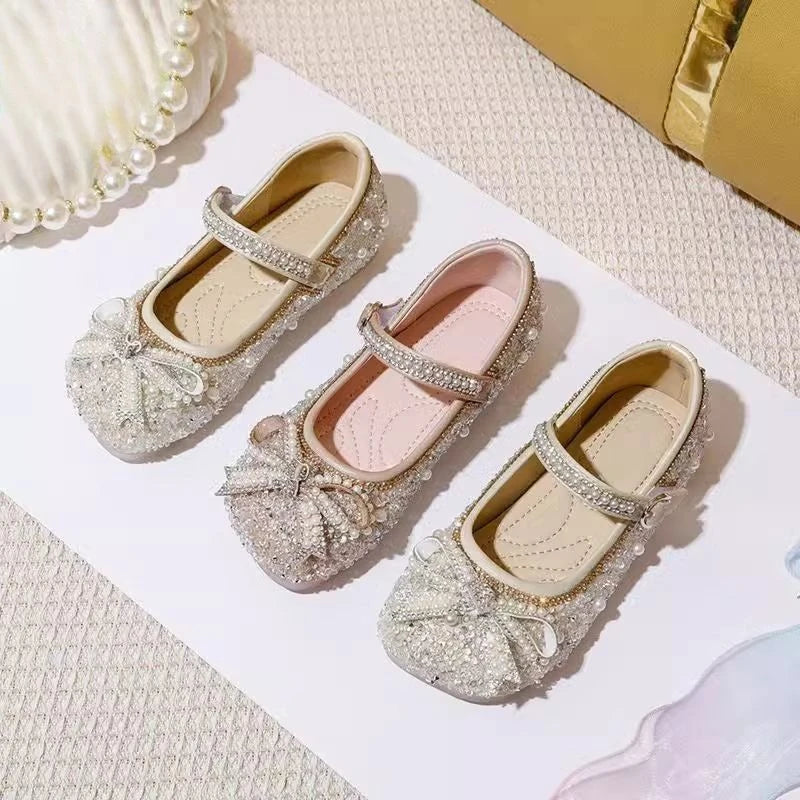 Girl's Soft Sole Princess Crystal Shoes