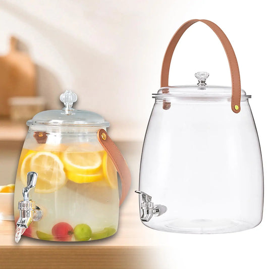 Dispenser for Fridge Clear Beverage Liquid Drink Container for Camping