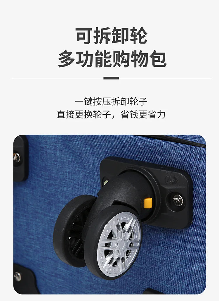 Portable Travel Luggage Bags 4 Wheels Big Capacity Unisex Trolly Travel Duffels Men New Rolling Suitcase Women Wheel Travel Bags