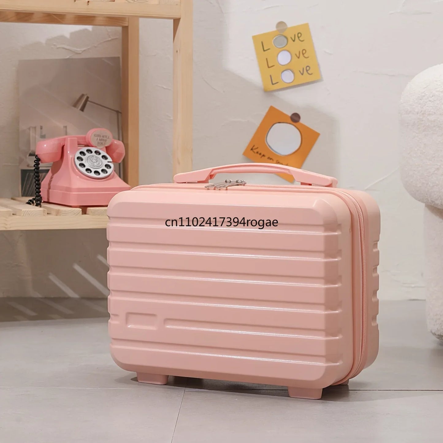 Hand Luggage Cosmetic Bag, Women's Mini  Bag, Company Gift Small Box, Toiletries Stylish Vintage Lightweight Suitcase Student Mu