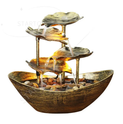 Home Decor Water Flow Decorative Ornaments New Display House Iron Interior Modern Living Home Desktop Metal Craft Decoration