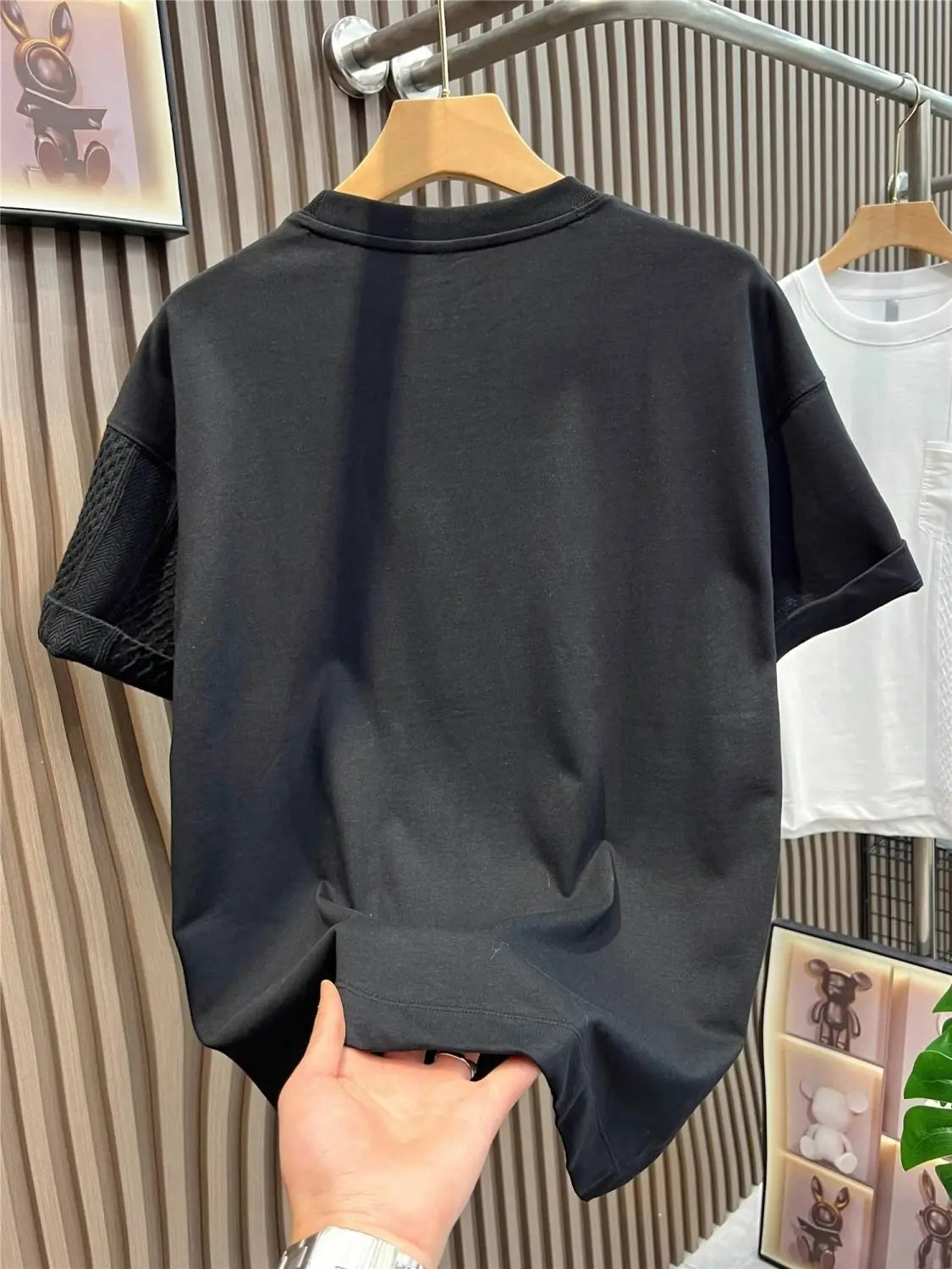 American Casual Summer Patchwork Color Block Loose Short Sleeve T-Shirt(Available)