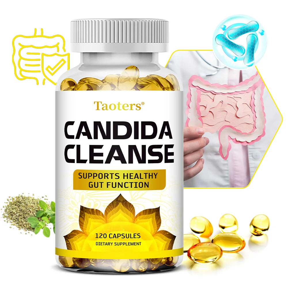 Candida Cleanse - Intestinal and Colon Support, Suitable for Men and Women, Cleansing and Detoxifying, Balance Digestion