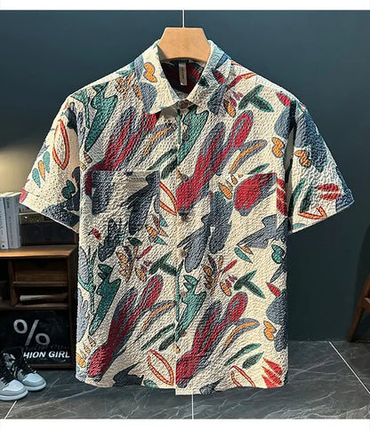 Light Luxury Trendy Men's New Fashionable and Personalized Casual and Versatile Shirt (Available)