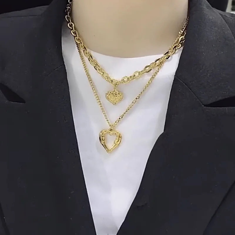 Accessories for Women Love Heart Buckle Necklace for Women Temperament Clavicle Chain Wedding Party Jewelry Gifts Collar