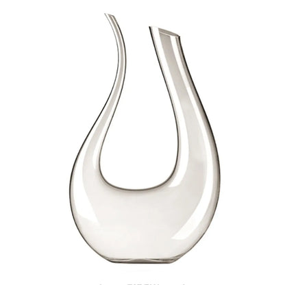 Luxury 1.2L U-shaped Wine Decanter Swan Design Crystal Glass Carafe Wine Aerator Transparent Wine Dispenser Party