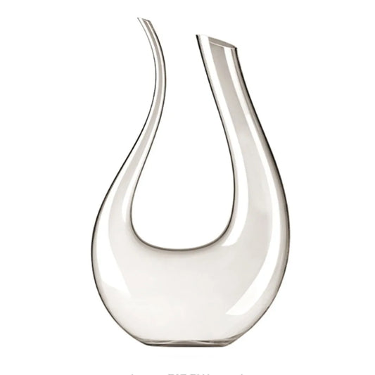 Luxury 1.2L U-shaped Wine Decanter Swan Design Crystal Glass Carafe Wine Aerator Transparent Wine Dispenser Party