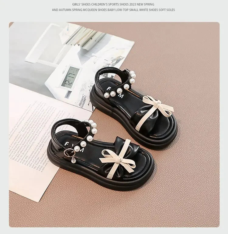Girls' Shoes Children's Princess Sandals 2025 New Summer Summer Baby Soft Soled Ocean Beach Big Children's Sandals