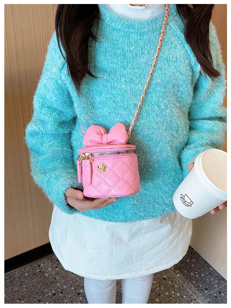Children Bag New Girl Crossbody Bags Fashion Chain Bags Bow Shoulder Bags Versatile Girl Bag Sweet Princess Bag mochila infantil