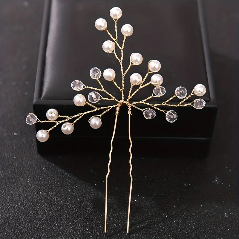 Hair Pins Hair Accessories For Women Wedding Accessories Hair Clips Jewelry Pearl Rhinestone Flower Hair Clip Pins Headpiece