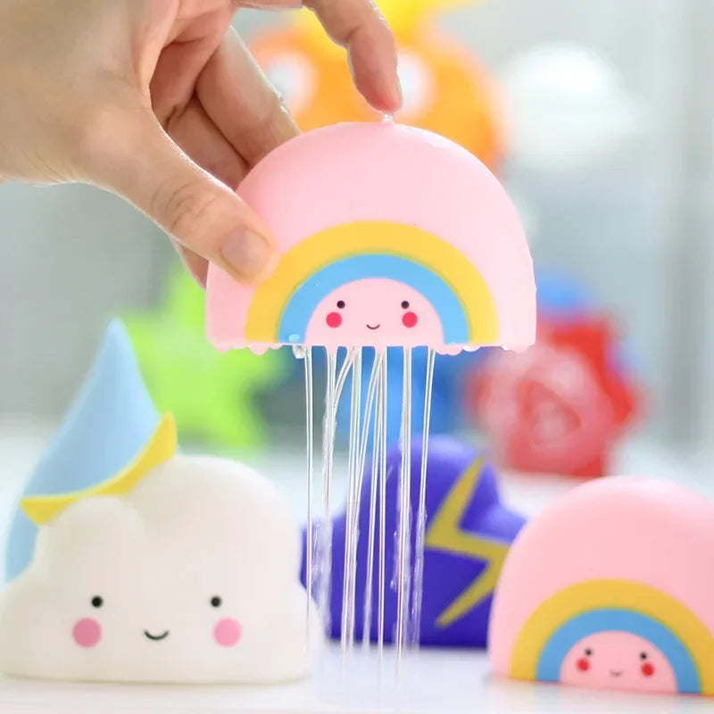 Baby Cloud Shower Bath Toy with spraying water feature for fun bath time and sensory play for babies and toddlers