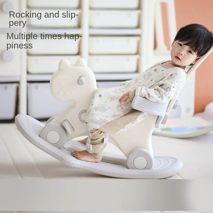 LazyChild Three-in-one Rocking Horse Baby Trojan Horse Toy Children's Rocking Horse Baby Household Multi-function Rocking Horse