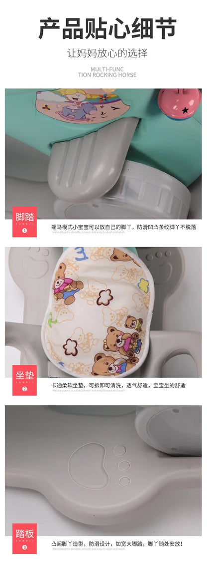 children rocking horse rocking horse dual-use baby  chair baby toy children horse ride on toys