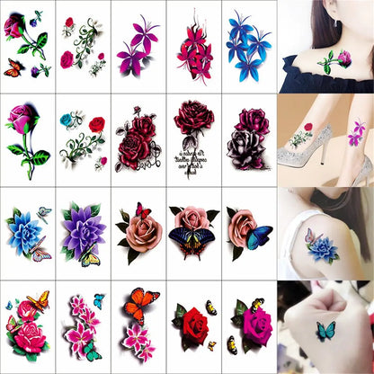 Fashion Butterfly Women Tattoos Body Art Stickers Waterproof Tattoo Stickers Temporary