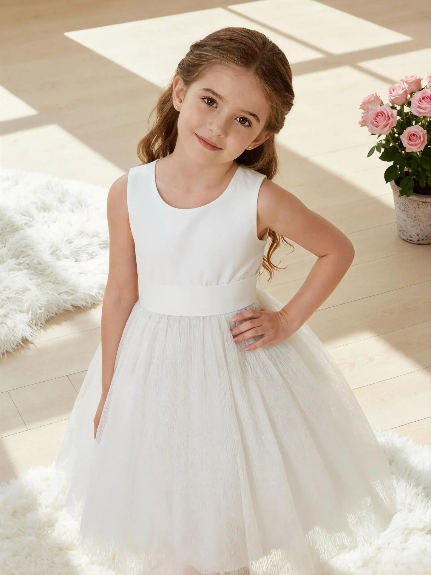 Girls Dresses Elegant Cute Princess Dresses Wedding Flower Girl Dresses Special Occasion Dresses Birthday Party Gifts C34