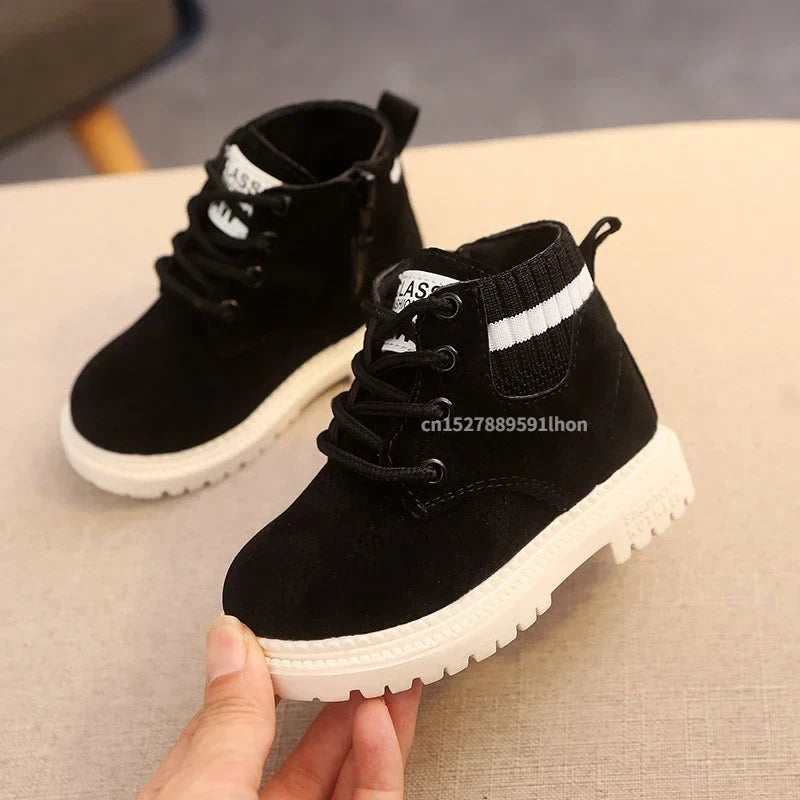 Material Plush Kids Winter Boots Cotton Fabric Spring Autumn Children Shoes Baby Toddler Boys Girls Boots (Available)