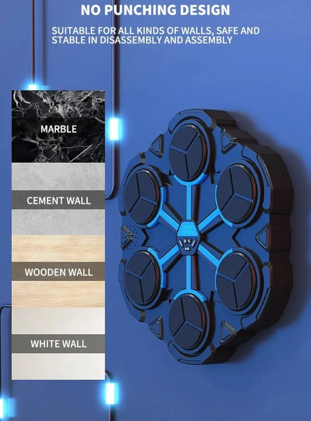 Smart Bluetooth Connection Music Boxing Trainer Machine Children's Strike Reaction Indoor Target Sanda Training Device