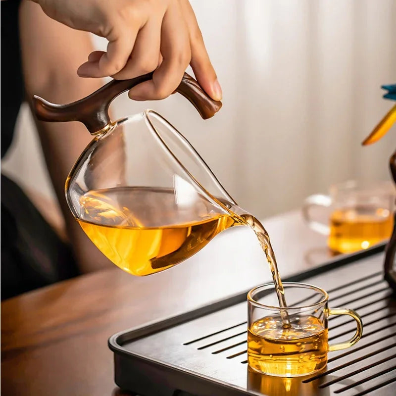 Glass Automatic Tea Set Lazy Tea Maker High End Magnetic Suction Teapot