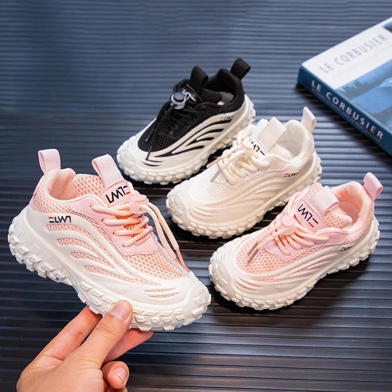 Breathable Mesh Kids Girls And Boys Casual Shoes Rubber Sole Summer Autumn Toddlers Tennis 3-6y