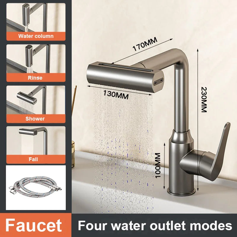 Basin Faucet Kitchen Sink Faucet Stainless Steel Hot and Cold Tap Toilet Water Mixer Tap Bathroom Accessories