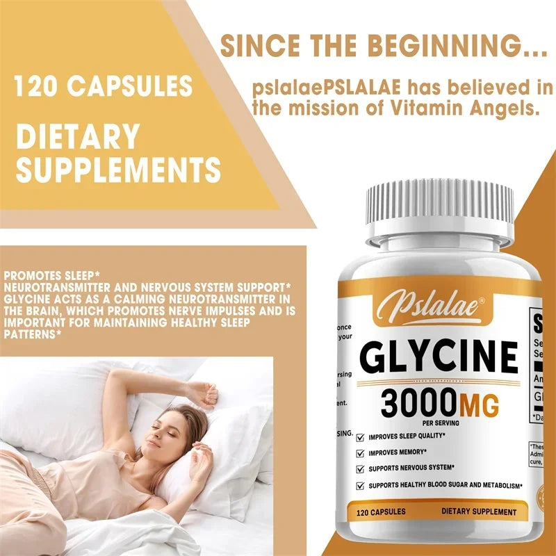 Glycine Supplement - Improve Sleep Quality and Suppress Appetite, Promote Deep Sleep