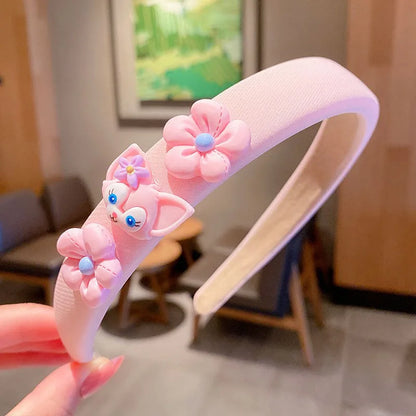 Disney Linabell Hair Hoops Sweet Three-dimensional Cartoon Pattern Hairband Girl Daily Party Wear Gift Hair Accessories