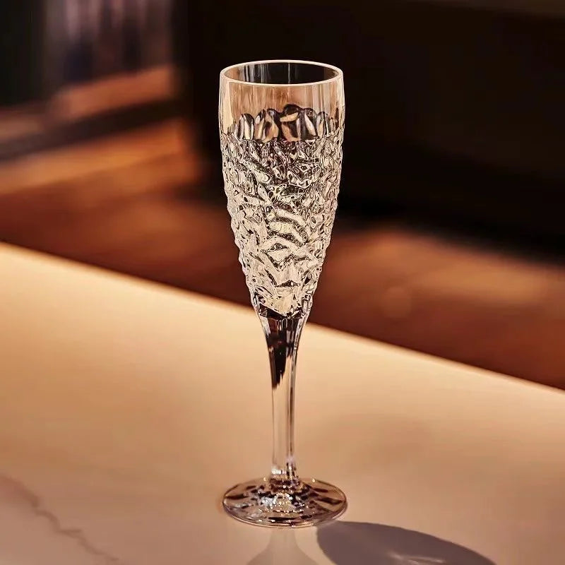 Superior Quality Crystal Glass Goblet Champagne Glass Water Cup Handmade Flawless Wine Glass Sweet Fruit Wine Cup Cocktail Glass