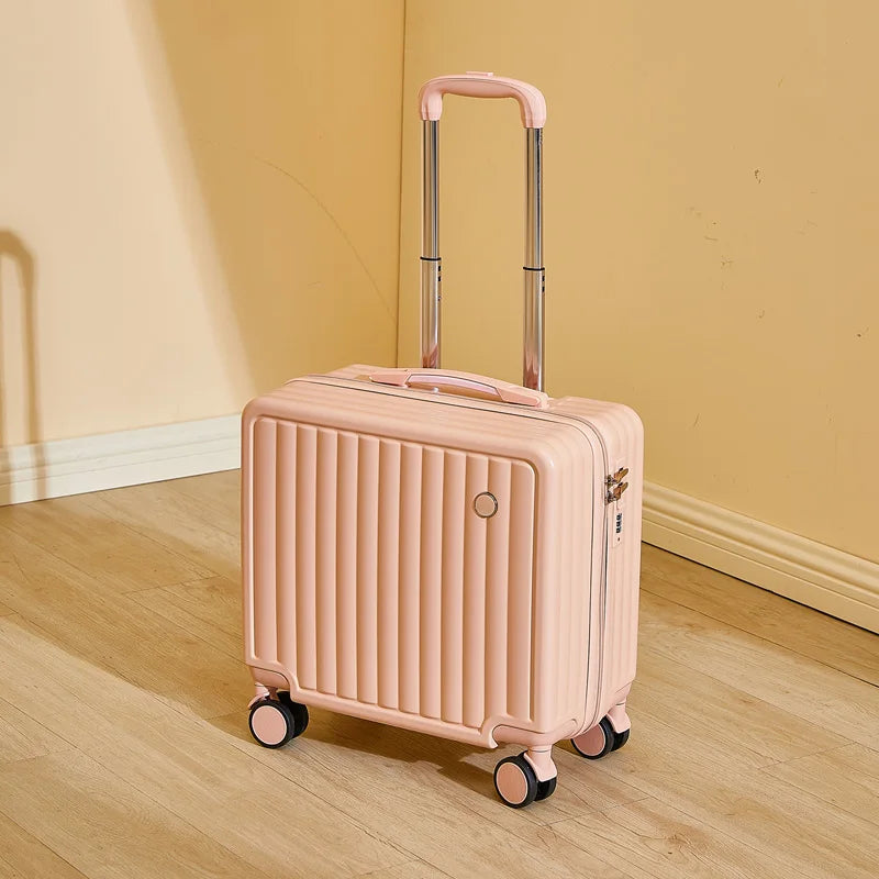 18-Inch Luggage 2025 Fashion Small Luggage Lightweight Travel Trolley Case with Combination Lock
