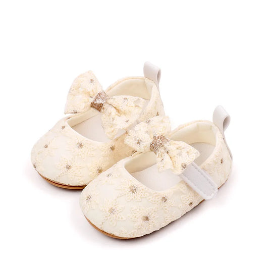 Baby Girl Shoes Cute Sweet Mary Janes Flats Infant First Walkers Spring Autumn Toddler Little Girls Wedding Party Princess Shoes