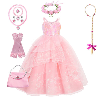 2025 Girl Princess Dress Carnival Party Princess Dress Birthday Party Dress Children's Pink Cute Dress Girl's Party Dress 2-12Y