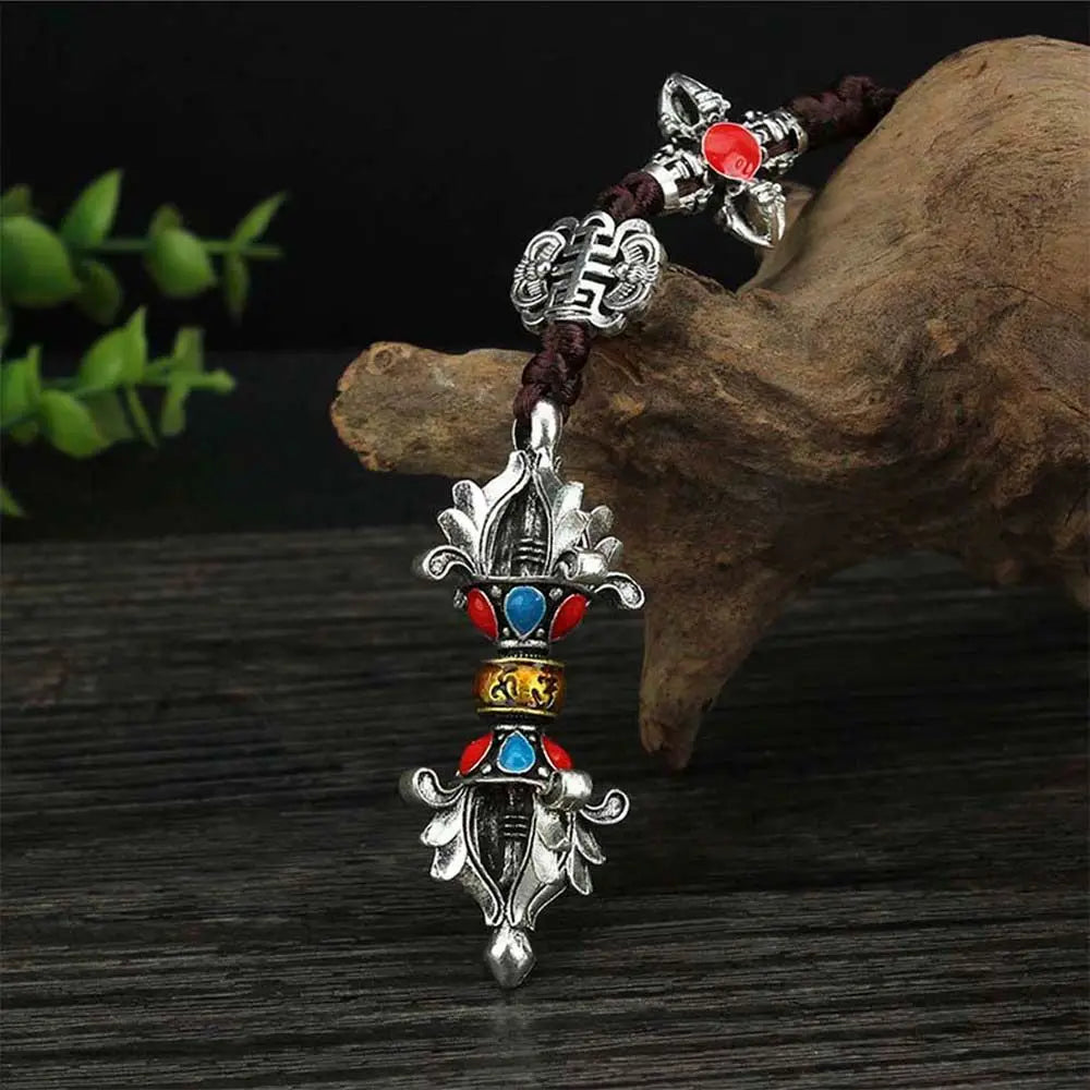 Accessories Car Ornament Women Men Jewelry Bag Pendants Key holder Vajra car keychain Prayer Wheel Pendants Buddhist keychain