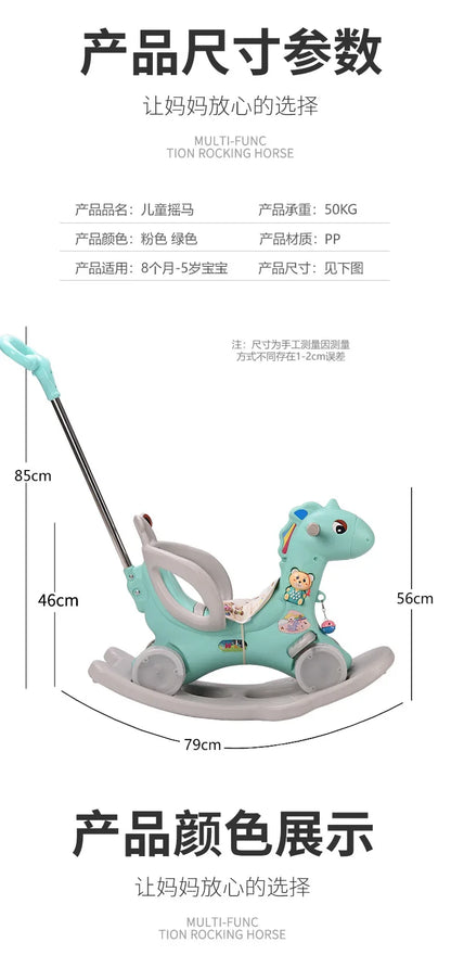 children rocking horse rocking horse dual-use baby  chair baby toy children horse ride on toys