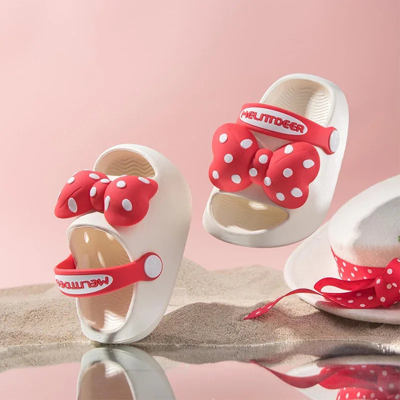 Newborn Baby Slippers Kids Shoes Summer Cute Animal Cartoon Bear Boys Girls Infant Child Comfortable Non-slip Sandals Kids Shoes