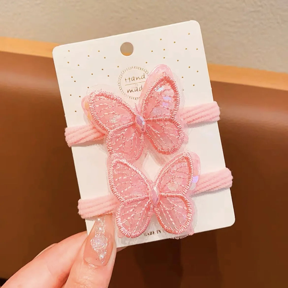 Girls Hair Rope Sequins Butterfly Elastic Hair Bands Candy Colors Scrunchies Ponytail Holder Rubber Bands