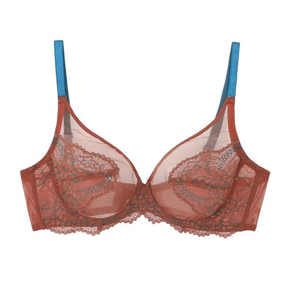 Seamless Lace Bra Breathable Ice Silk Unlined Brassiere Underwear Women's Sexy Push Up Wire Free Ultra-thin Bralette Lingerie