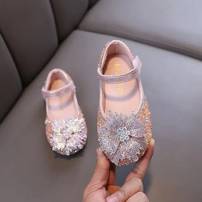 Spring Autumn Kids Fashion Leather Shoes 2025 New Girls Causal Performance Shoes Shallow Princess Ballet Children's Flat Shoes