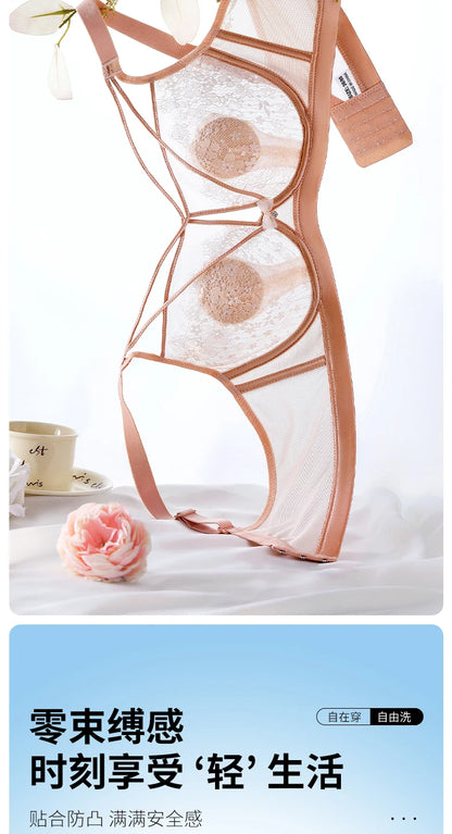 Appears Small Anti-sagging Thin Rabbit Ear BCD Cup Bra Minimizes Side Breasts Steel Ring Sports Bra Gathers Summer Breathability