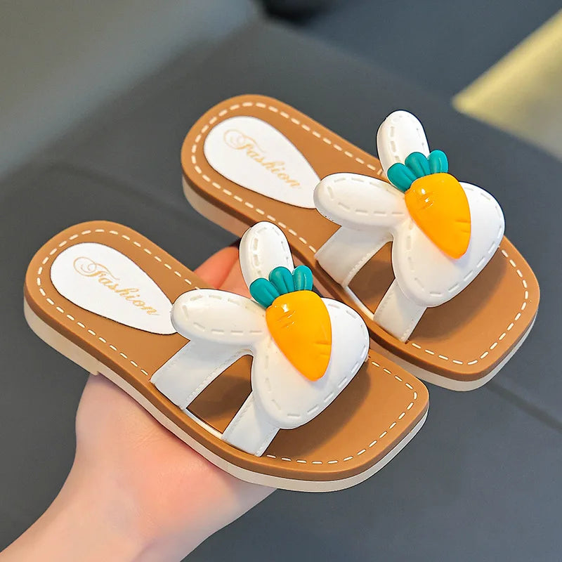 Children Slippers Kids Summer Cartoon Beach Shoes Girls Baby Soft Sole Non-Slip  ( Available )