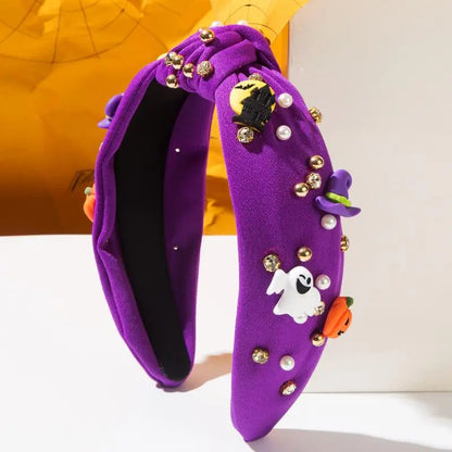 Designer Hair Accessories for Women Featuring Skull, Letters, Diamonds, and Rice Beads, Halloween Styling