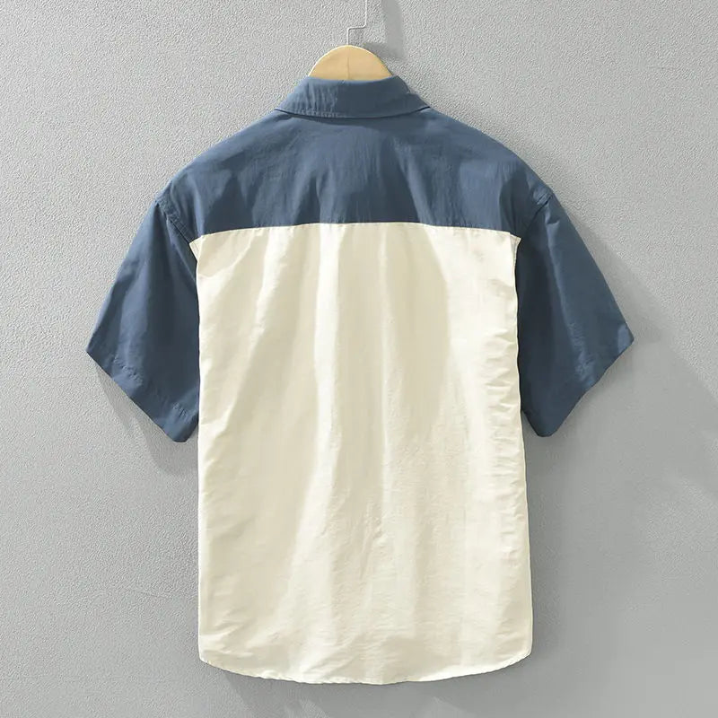 Short-sleeved Men's Versatile Casual and Fashionable Loose and Handsome Shirt(AVailable)