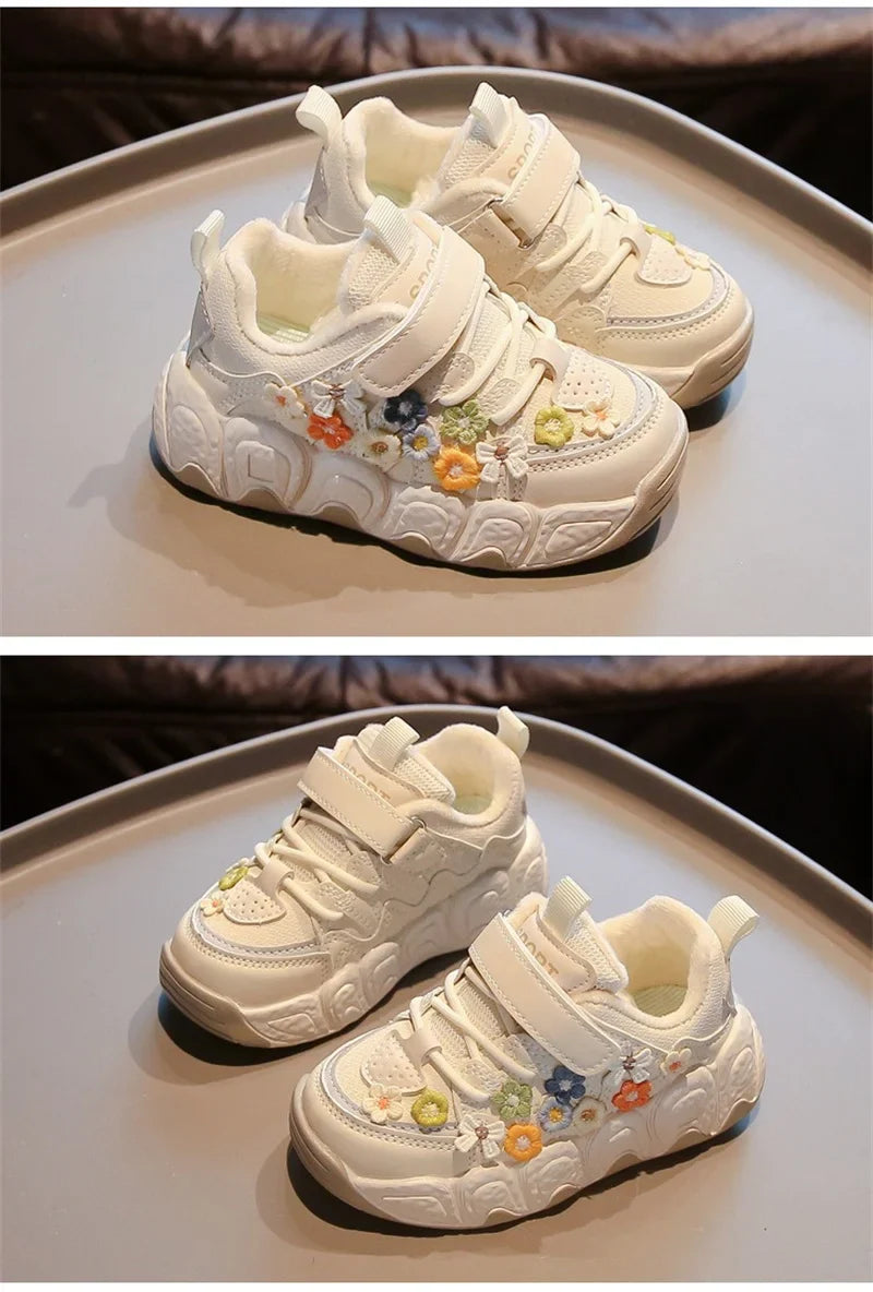 Sneakers, Winter Plush Lined Chunky Shoes, Soft Sole Platform Running Shoes for All Match Outfits
