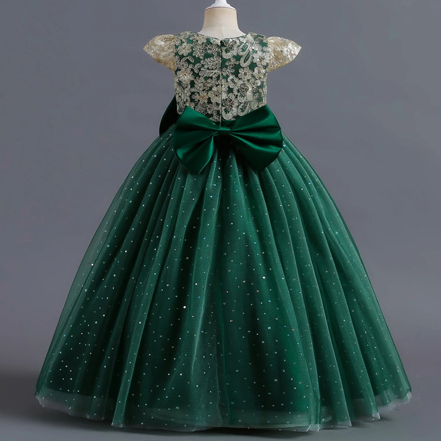 Stunning Little/Big Girls Lace Flower Girl Wedding Bridesmaid Birthday Party Holiday Pageant Easter Prom Fancy Dress