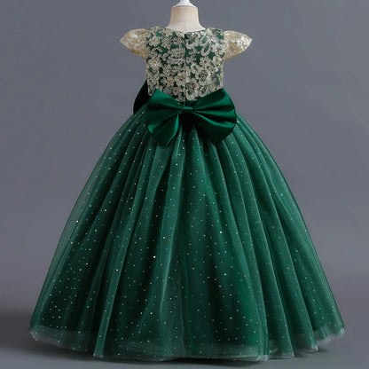 Stunning Little/Big Girls Lace Flower Girl Wedding Bridesmaid Birthday Party Holiday Pageant Easter Prom Fancy Dress